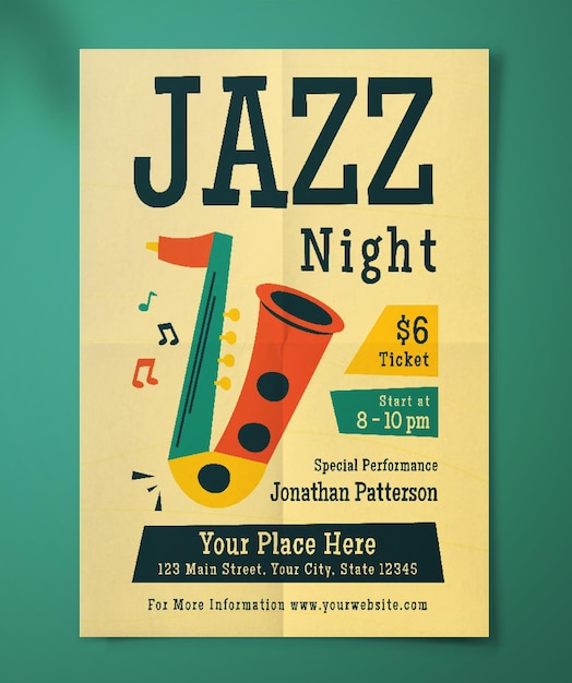 Jazz Music Concert Flyer Template