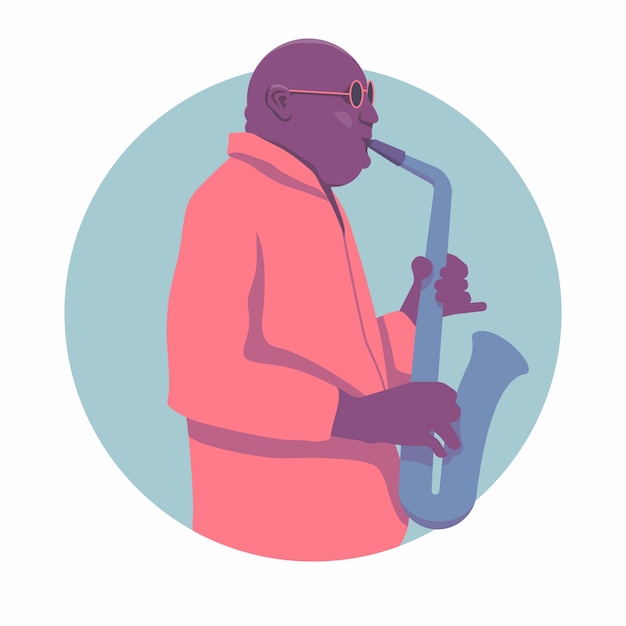 Jazz saxophone player.  for jazz poster.