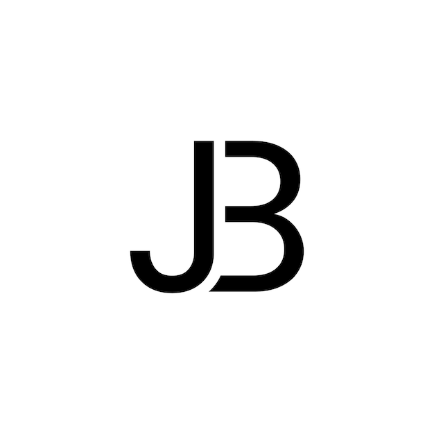 JB j b letters logo monogram design vector template