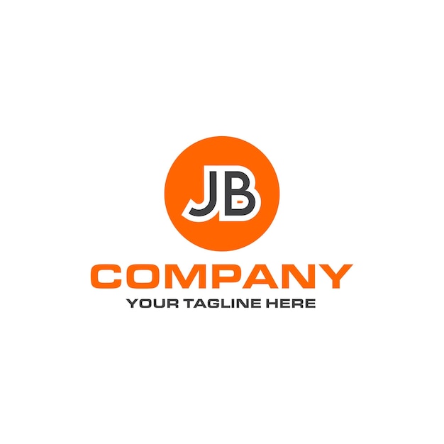 JB letter rounded shape logo design