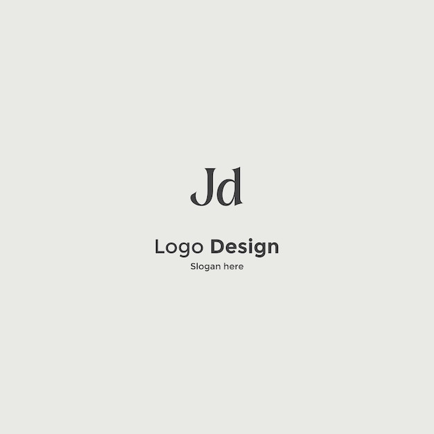 Vector jd logo design vector image