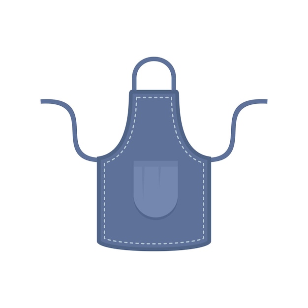 Jeans apron icon Flat illustration of jeans apron vector icon for web isolated on white