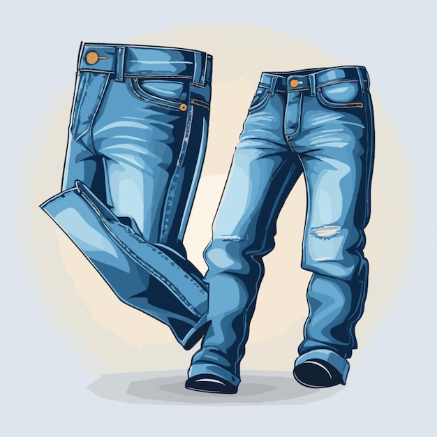 Jeans vector on a white background