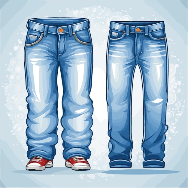 Jeans vector on a white background