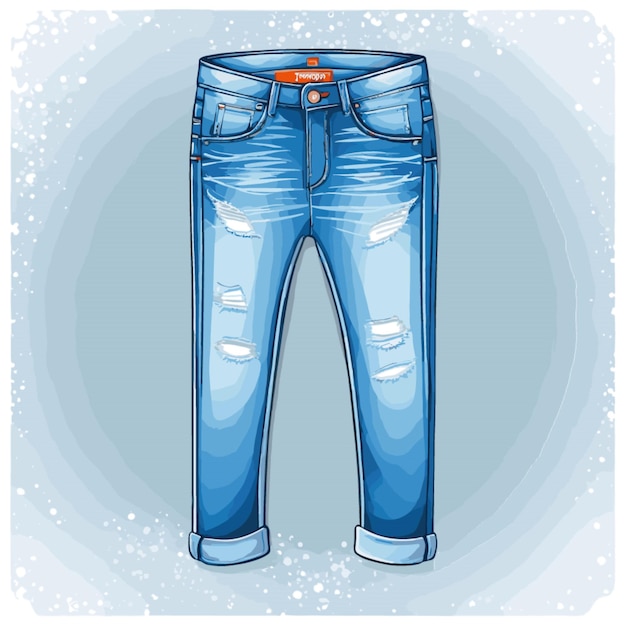 Jeans vector on a white background