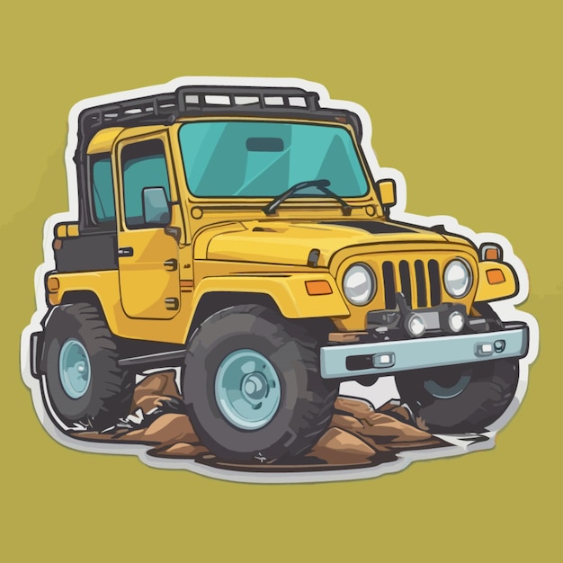 Jeep cartoon vector