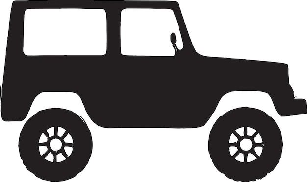 Vector jeep wrangler rubicon icon design