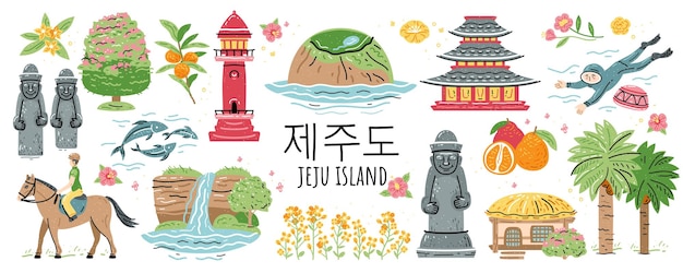 Jeju island South Korean land with traditional attractions