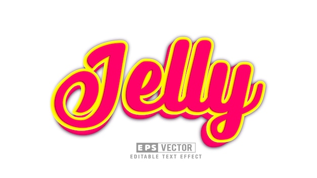 Jelly 3d Editable Text Effect Vector With Background