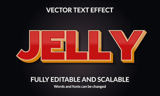 Jelly Editable 3D text style effect