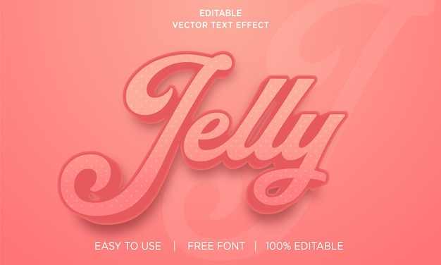 jelly editable text effect design with premium vector