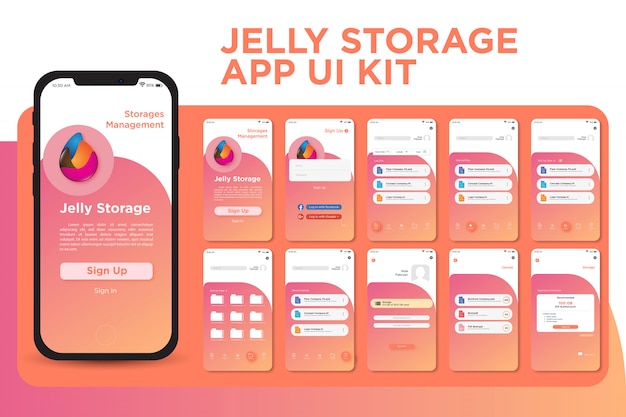 Jelly Storage Management App UI Kit Template