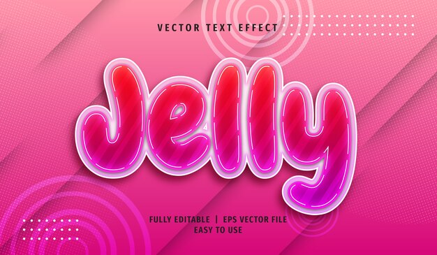 Vector  jelly text effect, editable text style