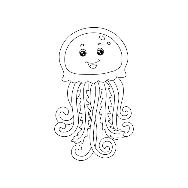 Jellyfish coloring page