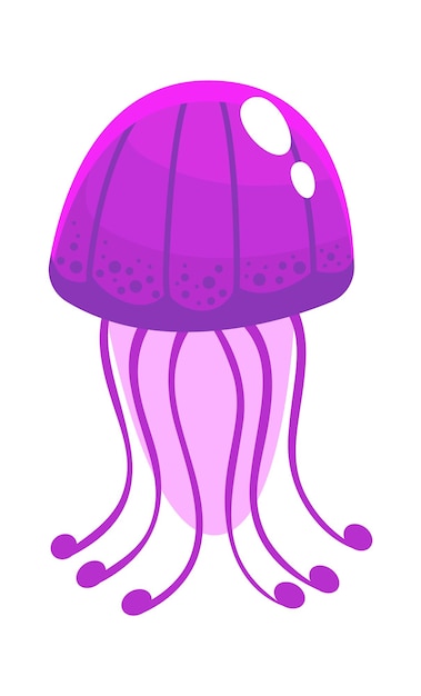 Jellyfish sea animal Vector illustration