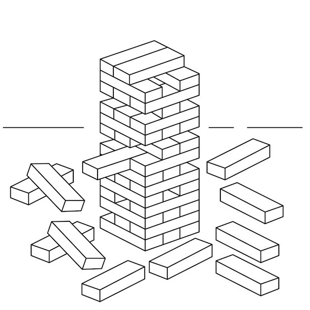 Vector jenga game