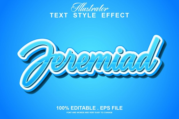 jeremiad text effect editable