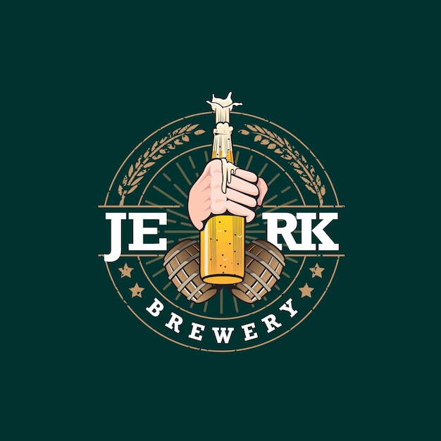 Jerk Brewing vector illustration