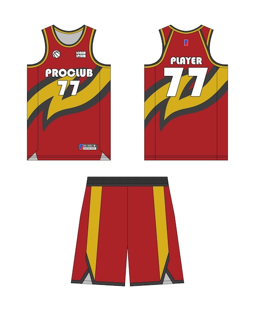 Jersey basketball template design Basketball uniform mockup design Vector design basketball jersey