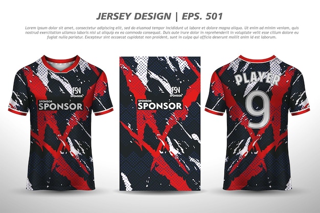 Jersey design sublimation t shirt Premium geometric pattern Incredible Vector collection for Soccer football racing cycling gaming motocross sports