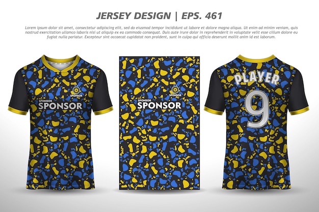 Jersey design sublimation t shirt Premium geometric pattern Incredible Vector collection for Soccer