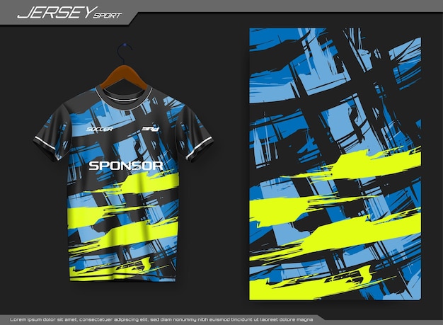 Jersey sports t-shirt. Soccer jersey mockup for soccer club.