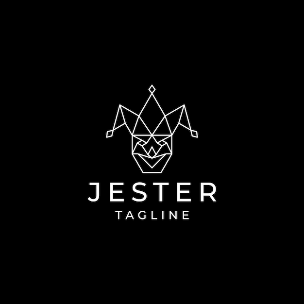 jester hat logo design vector