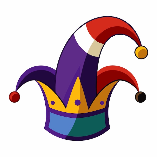 Vector jesters fool hat vector whimsical and playful design elements