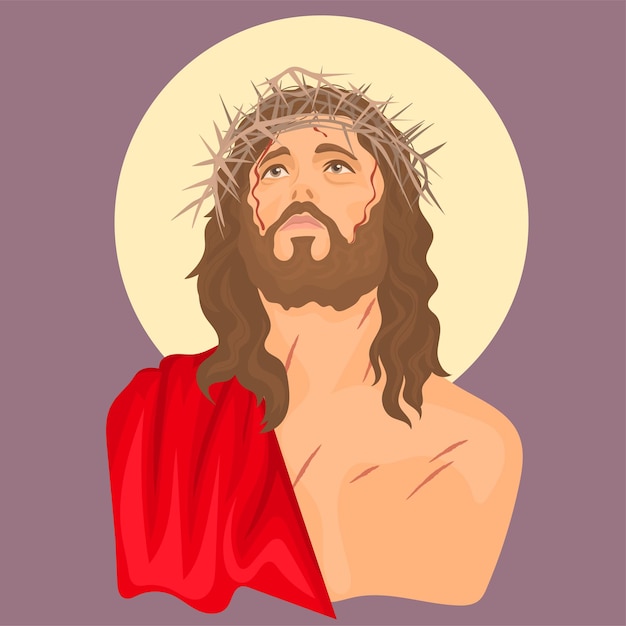 Jesus Christ with crown of thorns