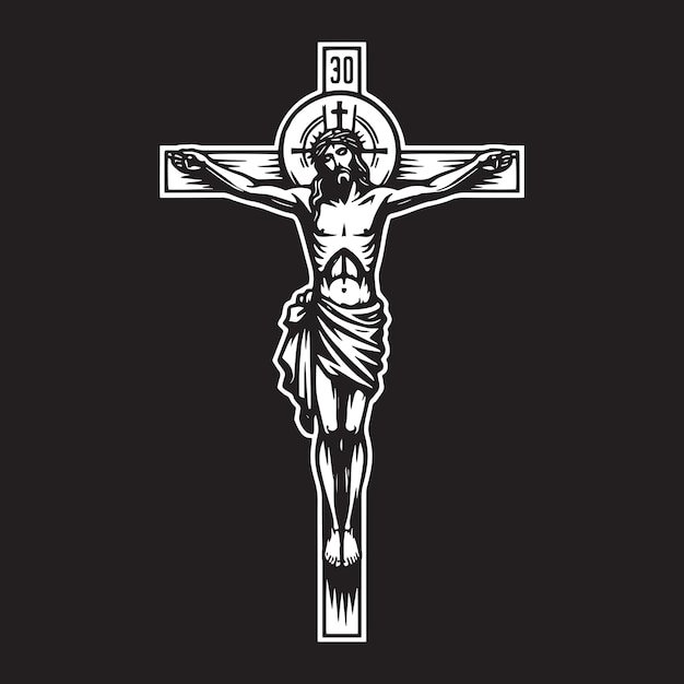 Vector jesus crucifix svg