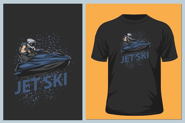 Jet ski Racing vector illustration design perfect for Event logo sticker and t shirt design