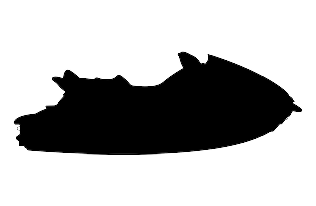 Jet ski water scooter Silhouette personal watercraft Illustration