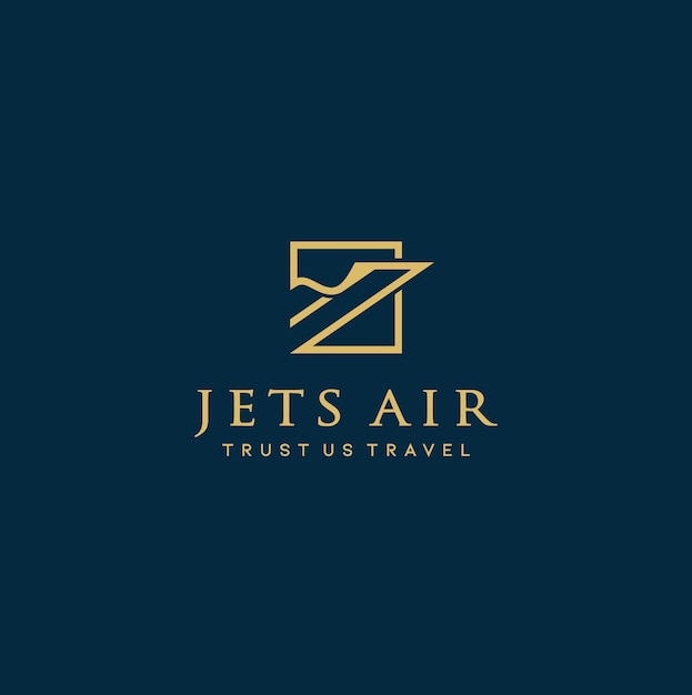 jets logo simpleairplane logo design vector illustration