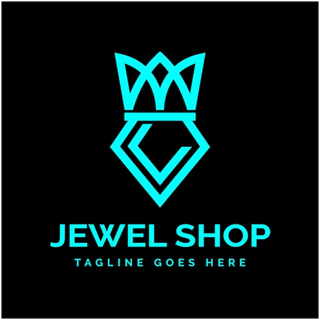 jewel icon logo design illustration