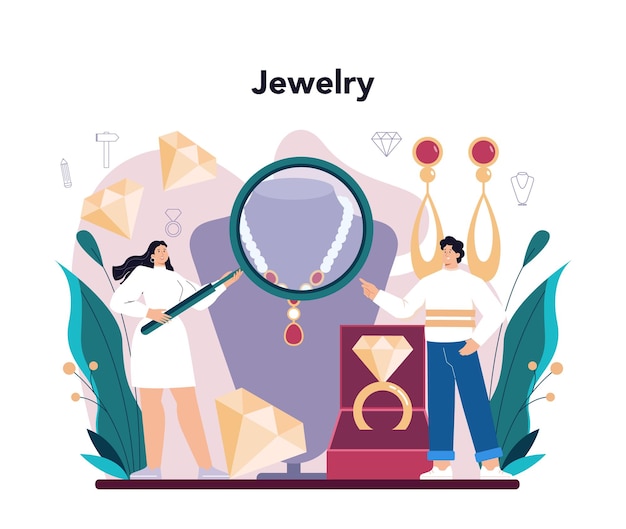 Vector jeweler concept