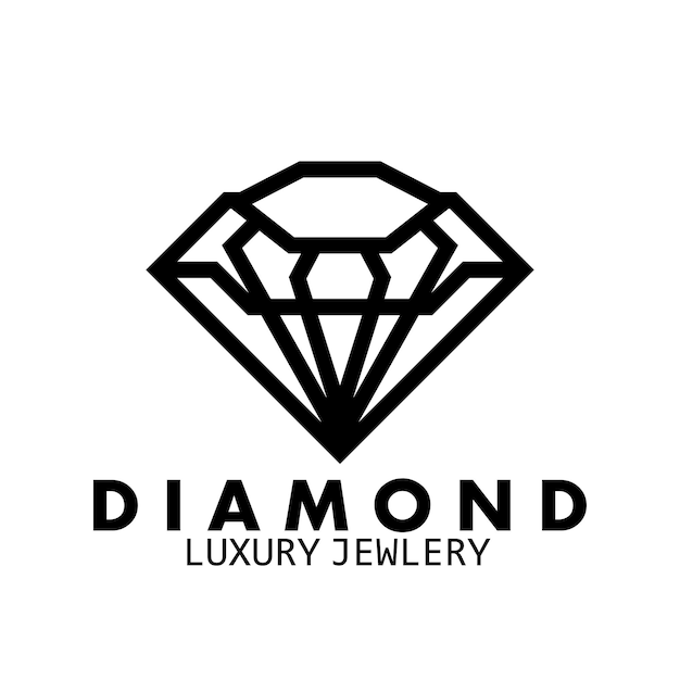 Jewellery diamond luxury logotype company icon vector illustration template design