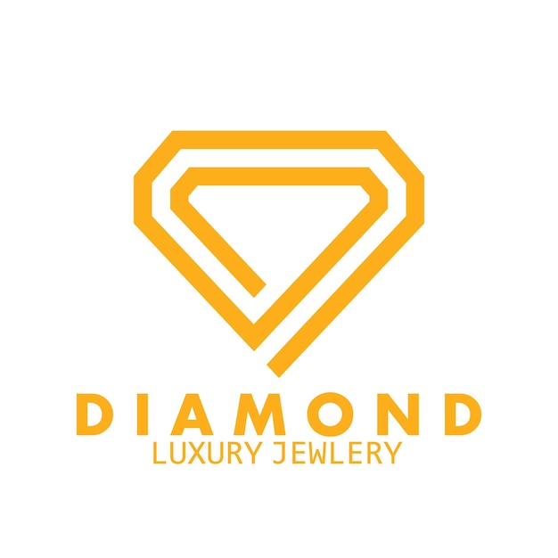 Jewellery diamond luxury logotype company icon vector illustration template design