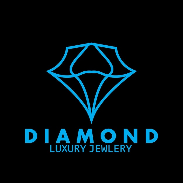 Jewellery diamond luxury logotype company icon vector illustration template design