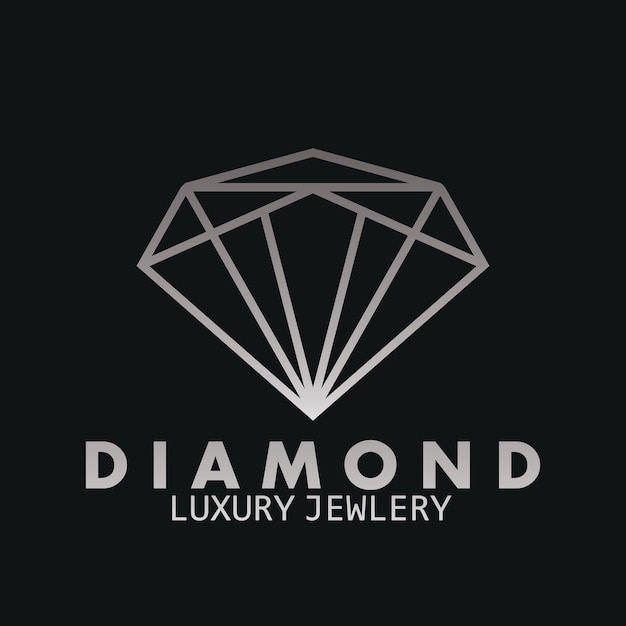 Jewellery diamond luxury logotype company icon vector illustration template design