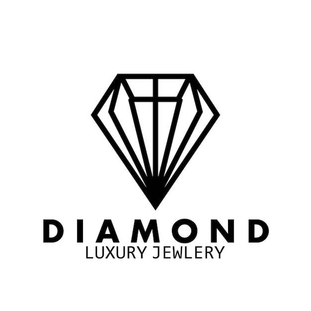 Jewellery diamond luxury logotype company icon vector illustration template design