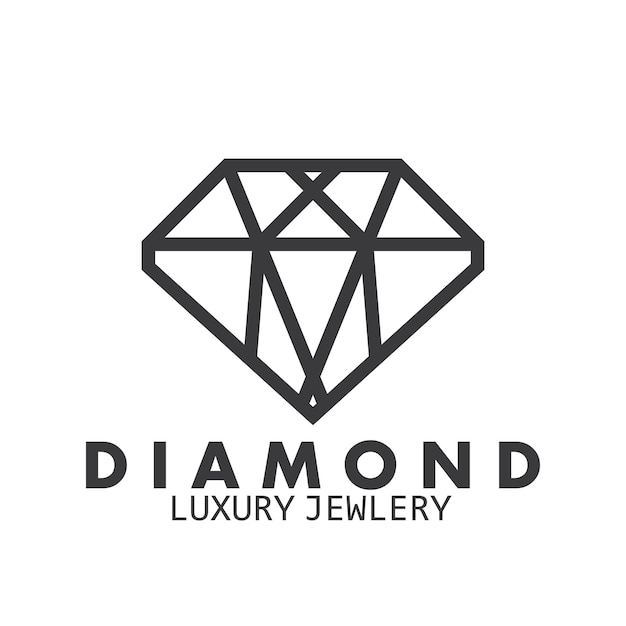 Jewellery diamond luxury logotype company icon vector illustration template design