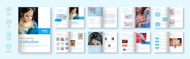 Jewelry 16 pages brochure template layout