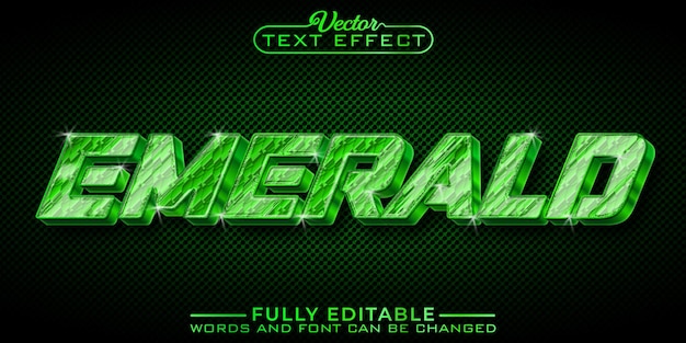 Jewelry Emerald Editable Text Effect Template