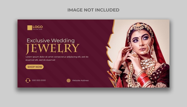 Jewelry Facebook Cover Template Design