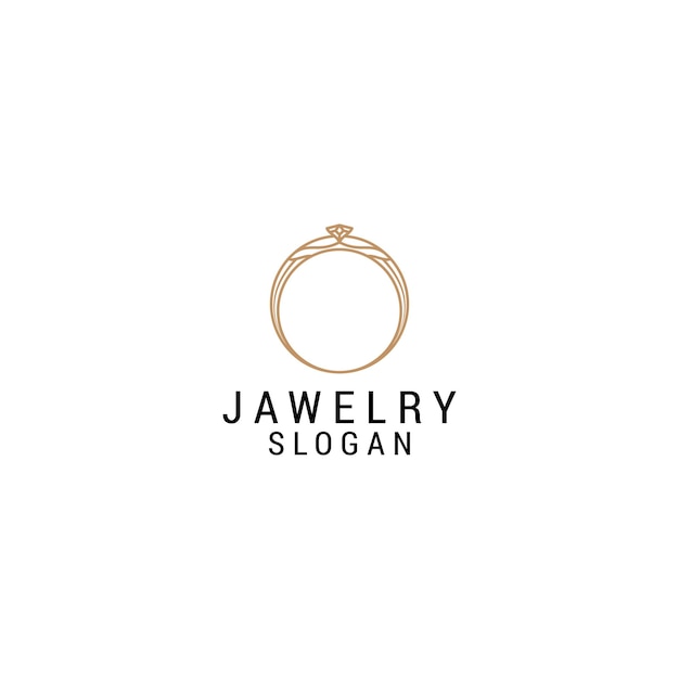 Jewelry ring logo icon design template luxury premium vector