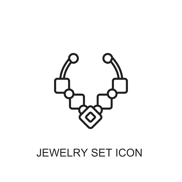 Jewelry Set vector icon icon