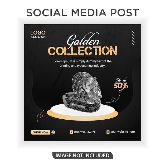 Jewelry social media and post template