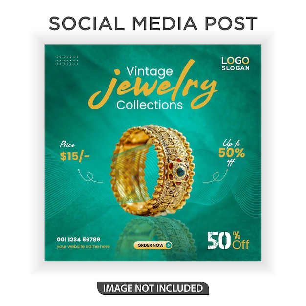 Jewelry social media and post template