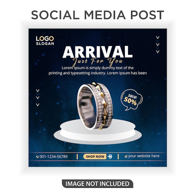 Jewelry social media post template