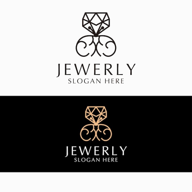 Jewerly logo design icon template